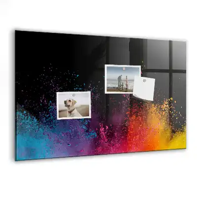 Quadro magnético com caneta modelo explosão de cores