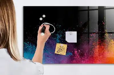 Quadro magnético com caneta modelo explosão de cores