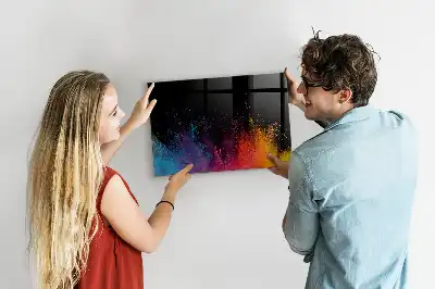 Quadro magnético com caneta modelo explosão de cores