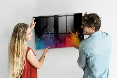Quadro magnético com caneta modelo explosão de cores