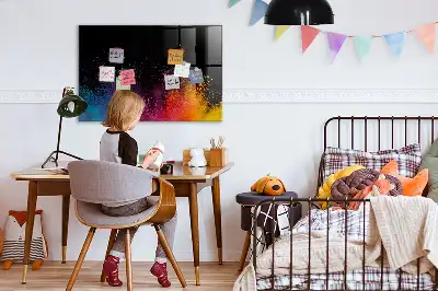 Quadro magnético com caneta modelo explosão de cores