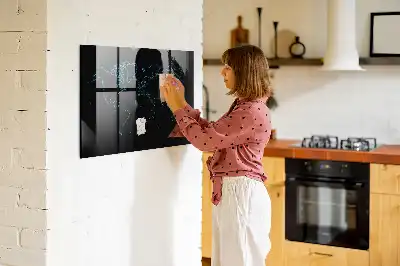 Quadro magnético de apagar a seco com contorno de mapa-múndi