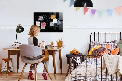 Quadro magnético de apagar a seco com contorno de mapa-múndi