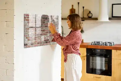 Quadro magnético de apagar a seco estampa de parede de tijolos