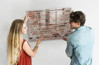 Quadro magnético de apagar a seco estampa de parede de tijolos