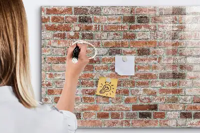 Quadro magnético de apagar a seco estampa de parede de tijolos