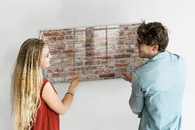 Quadro magnético de apagar a seco estampa de parede de tijolos