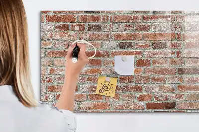 Quadro magnético de apagar a seco estampa de parede de tijolos