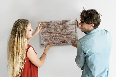 Quadro magnético de apagar a seco estampa de parede de tijolos