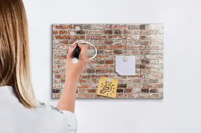 Quadro magnético de apagar a seco estampa de parede de tijolos