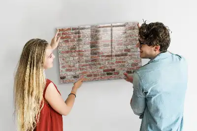 Quadro magnético de apagar a seco estampa de parede de tijolos