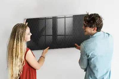 Quadro magnético com caneta estampa abstração escura