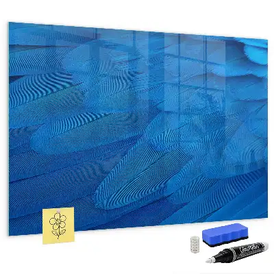 Quadro magnético de apagar a seco com estampa de pena de pássaro
