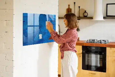 Quadro magnético de apagar a seco com estampa de pena de pássaro