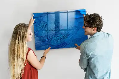 Quadro magnético de apagar a seco com estampa de pena de pássaro