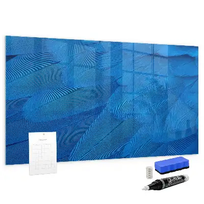 Quadro magnético de apagar a seco com estampa de pena de pássaro