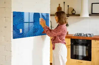 Quadro magnético de apagar a seco com estampa de pena de pássaro