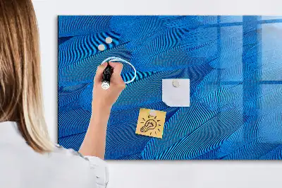 Quadro magnético de apagar a seco com estampa de pena de pássaro