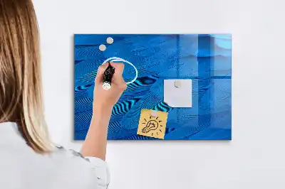 Quadro magnético de apagar a seco com estampa de pena de pássaro