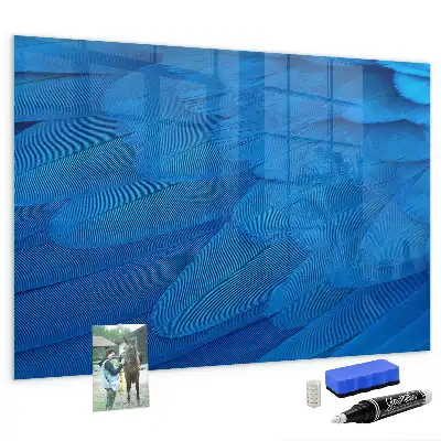 Quadro magnético de apagar a seco com estampa de pena de pássaro
