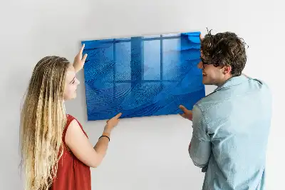 Quadro magnético de apagar a seco com estampa de pena de pássaro
