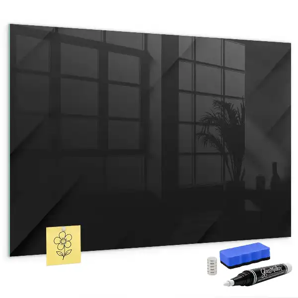 Quadro magnético de apagar a seco com padrão de parede escura
