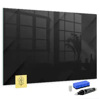 Quadro magnético de apagar a seco com padrão de parede escura