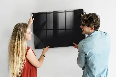 Quadro magnético de apagar a seco com padrão de parede escura