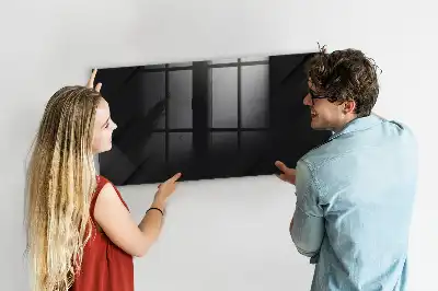 Quadro magnético de apagar a seco com padrão de parede escura