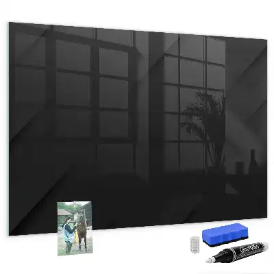 Quadro magnético de apagar a seco com padrão de parede escura