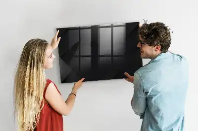 Quadro magnético de apagar a seco com padrão de parede escura
