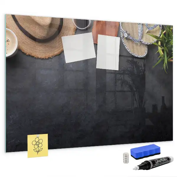 Quadro magnético de apagar a seco tema férias