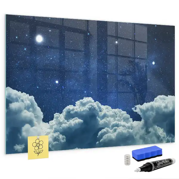 Quadro magnético com caneta estampa atmosfera noturna