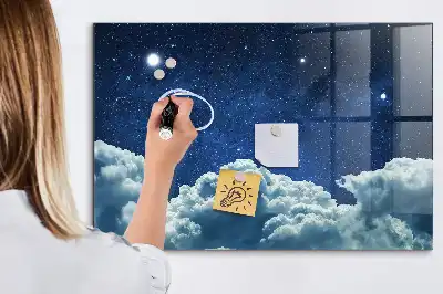 Quadro magnético com caneta estampa atmosfera noturna