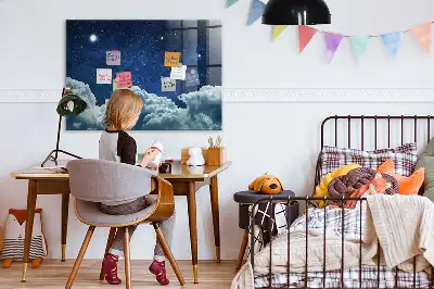 Quadro magnético com caneta estampa atmosfera noturna