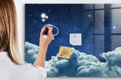 Quadro magnético com caneta estampa atmosfera noturna