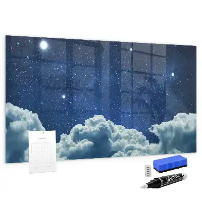 Quadro magnético com caneta estampa atmosfera noturna