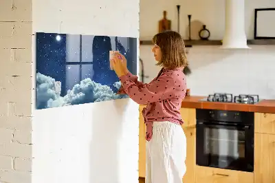 Quadro magnético com caneta estampa atmosfera noturna