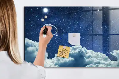 Quadro magnético com caneta estampa atmosfera noturna