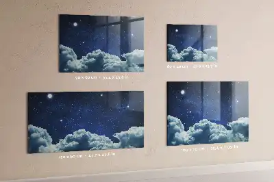 Quadro magnético com caneta estampa atmosfera noturna