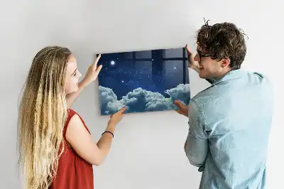 Quadro magnético com caneta estampa atmosfera noturna