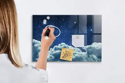Quadro magnético com caneta estampa atmosfera noturna