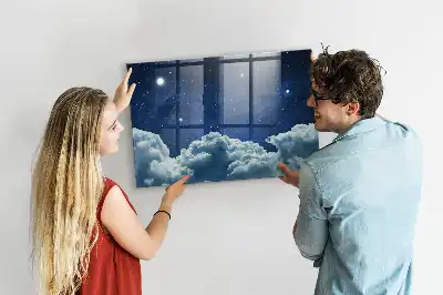Quadro magnético com caneta estampa atmosfera noturna