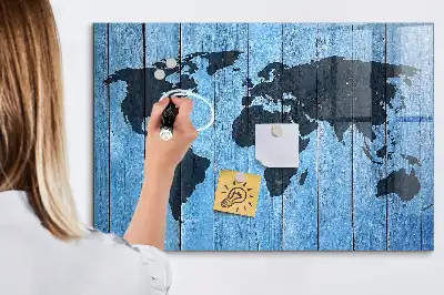 Quadro magnético de apagar a seco mapa-múndi