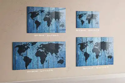 Quadro magnético de apagar a seco mapa-múndi