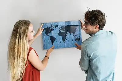 Quadro magnético de apagar a seco mapa-múndi