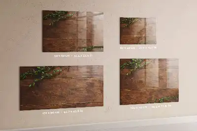 Quadro magnético com caneta de madeira rústica