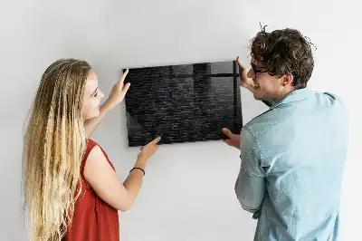 Quadro magnético de apagar a seco com estampa de parede de tijolos escura