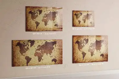 Mapa-múndi antigo quadro magnético com caneta