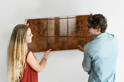 Quadro magnético com caneta mapa com nomes dos países